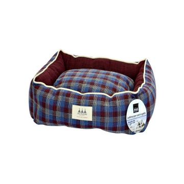 Pat caini si pisici, Aria Marchese Scacchi Bordo/ Cadril, M 63x53x20 cm