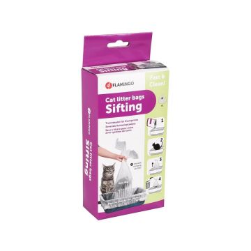 Pungi Igienice Flamingo pentru Litiera, 60x45 cm