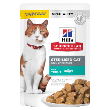 Hill's Science Plan Feline Sterilised Adult Pastrav, 85 g
