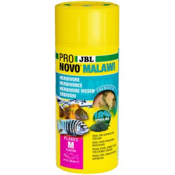 JBL ProNovo Malawi M, Hrană sub formă de fulgi pentru ciclide 250ml