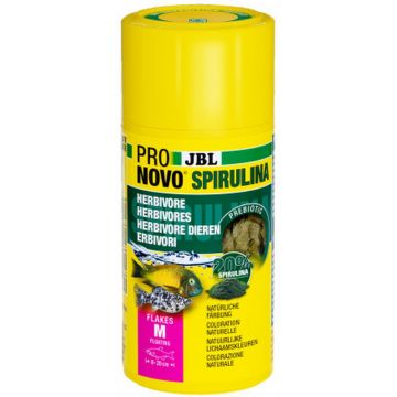 JBL ProNovo Spirulina Flakes M Hrană fulgi spirulină pentru toţi peştii