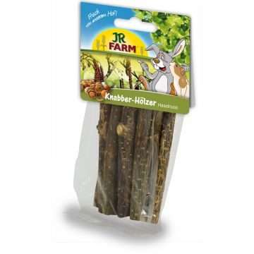 JR FARM Nibbler Sticks Hazelnut, crenguţe de alun pentru ros 40g