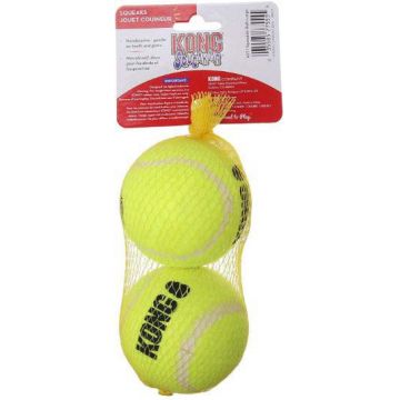 KONG Jucărie pentru câini Air Squeaker Tenis Ball 2 bucăţi, L 10,8x7,62x27,31cm