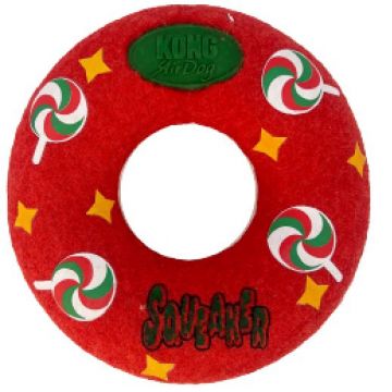 KONG Jucărie pentru câini, Gogoaşă, ediţie Crăciun, diametru 12cm