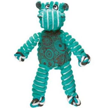 KONG Jucărie pentru câini Hipopotam cu noduri, M/L 35x13x8cm