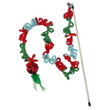 KONG Jucărie pentru pisici, Undiţă, ediţie Crăciun 67,95x5,72x5,72cm