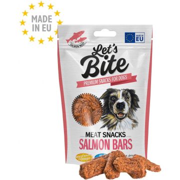 Let's Bite Meat Snacks - recompense pentru câini, batoane cu Somon 80g