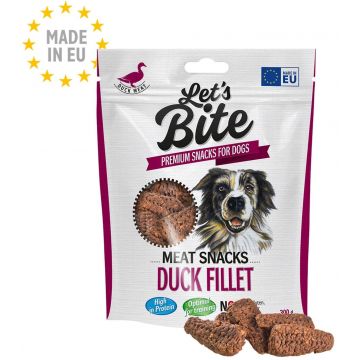 Let's Bite Meat Snacks - recompense pentru câini, file cu Raţă