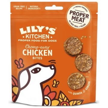 LILY'S KITCHEN Bites Recompensă pentru câini Chomp-away, cu Pui 70g