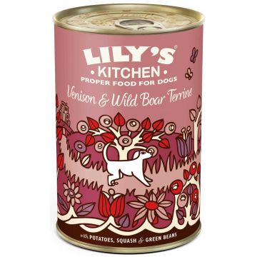 LILY'S KITCHEN Conservă pentru câini, terină cu vânat şi mistreţ 400g
