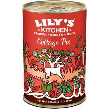 LILY'S KITCHEN Cottage Pie Conservă pentru câini, cu vită, cartofi/morcovi 400g