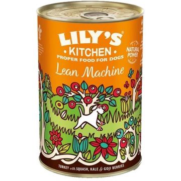 LILY'S KITCHEN Lean Machine Conservă pentru câini, curcan dovleac/kale 400g