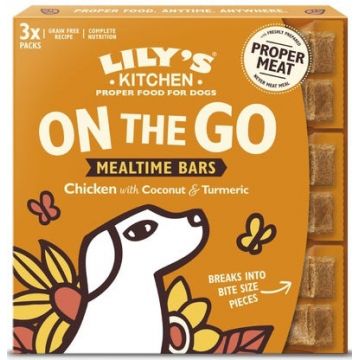 LILY'S KITCHEN On the Go Hrană completă pentru câini, în drumeţie, cu Pui 3x40g