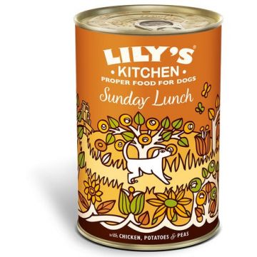 LILY'S KITCHEN Sunday Lunch Conservă pentru câini, cu pui şi cartofi 400g