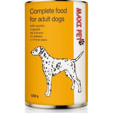 MAXI PET Câine Pui, conservă 1250g