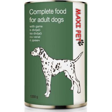 MAXI PET Câine Vânat, conservă 1250g