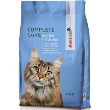 MAXI PET Complete Care Peşte şi Pui, hrană pentru pisici adulte 1,5kg