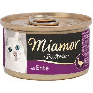 MIAMOR Pate pentru pisici, cu Raţă 85g