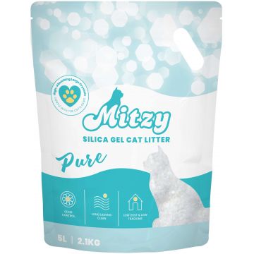MITZY SILICA GEL PURE, Nisip silicat pentru pisici