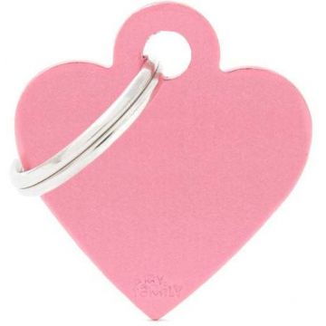 MY FAMILY Basic Medalion pentru gravat, din aluminiu, Inimioară
