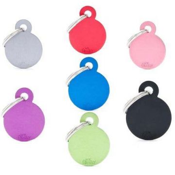 MY FAMILY Basic Medalion rotund pentru gravat, din aluminiu