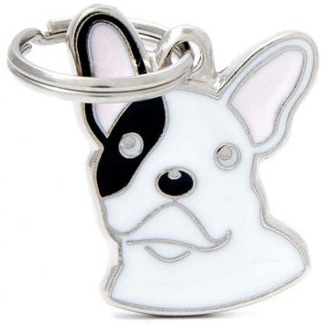 MY FAMILY Friends Medalion pentru gravare Bulldog Francez 2,3x2,7cm