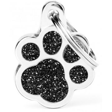 MY FAMILY Shine Medalion pentru gravat, Lăbuţă, Negru2x2cm