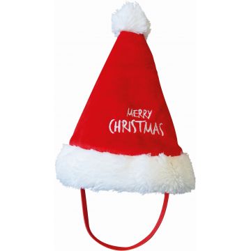 NOBBY Căciuliţă pentru câini Merry Christmas, din pluş, ed. Crăciun, 18 cm