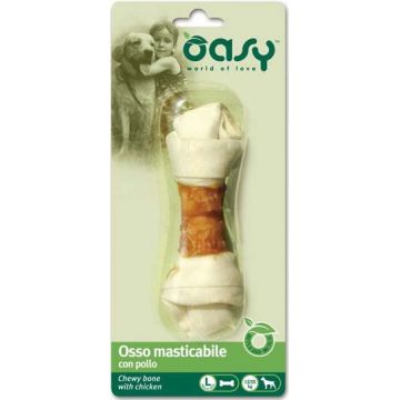OASY Delicatese pentru câini Os de mestecat cu Pui, mărime L, 1 bucată 67g