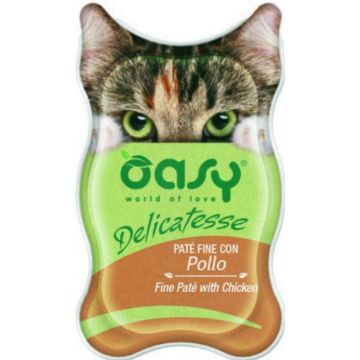 OASY Delicatesse Pate pentru pisici, cu Pui 85g
