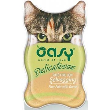 OASY Delicatesse Pate pentru pisici, cu Vânat 85g