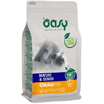 OASY Hrană uscată pentru pisici senioare, Pui
