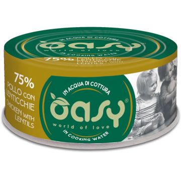 OASY More Love Conservă pentru pisici, cu Pui şi linte 70g