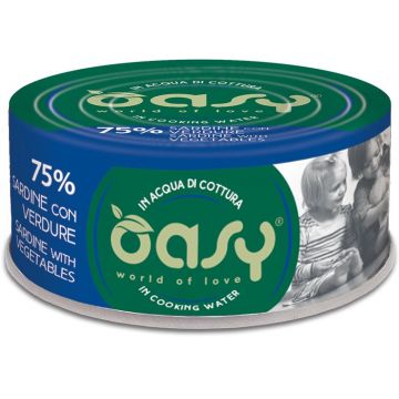 OASY More Love Conservă pentru pisici, cu Sardine şi legume 70g