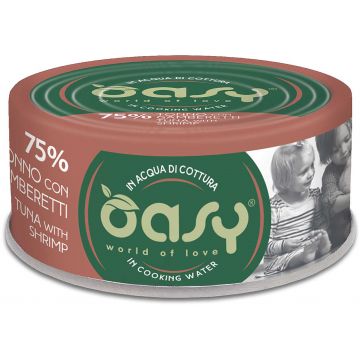 OASY More Love Conservă pentru pisici, cu Ton şi Creveţi 70g