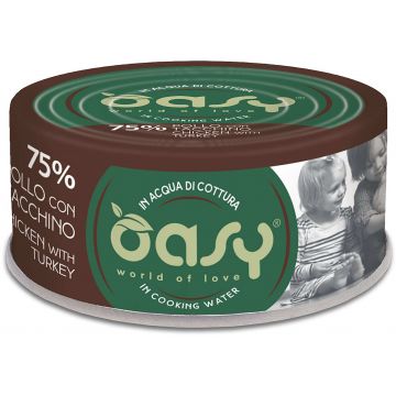 OASY More Love Conservă pentru pisici, Pui şi Curcan 70g