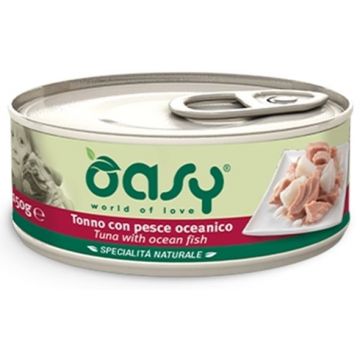 OASY Specialita' Naturali Conservă pentru câini, cu Ton şi Peşte oceanic 150g