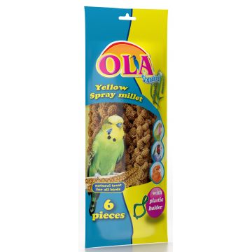 OLA Crenguţe de mei galben, pachet de 6 bucăţi  + suport 140g