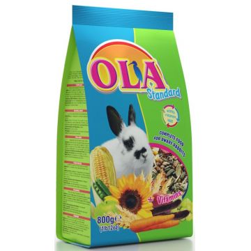 OLA Standard + Vitamins Hrană completă pentru iepuri pitici 800g