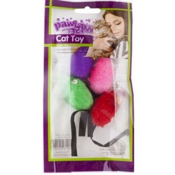OUTLET PAWISE Jucărie pentru pisici, din pluş, Mix 4buc
