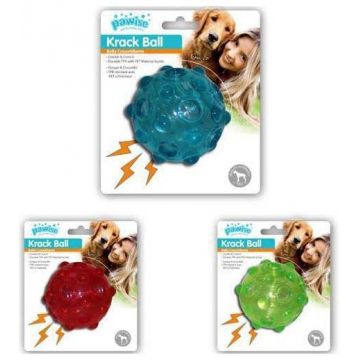 PAWISE Jucărie pentru câini Krack Ball cu sunet, diverse culori,7.5cm