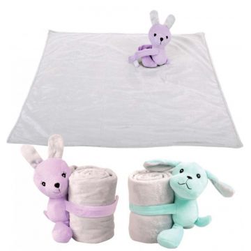 PAWISE Jucărie pentru căţei, Pluş cu păturică, 70x60cm