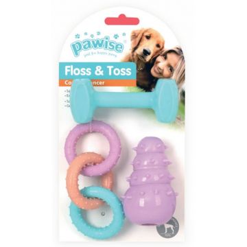 PAWISE Jucărie pentru căţei, set de 3 bucăţi