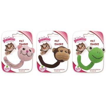 PAWISE Jucărie pentru pisici Cap de Animal cu Iarba Pisicii, diverse modele,12cm