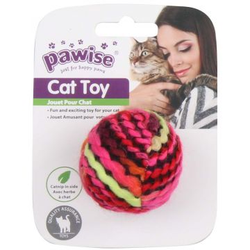 PAWISE Jucărie pentru pisici Minge din lână artificială, 6cm
