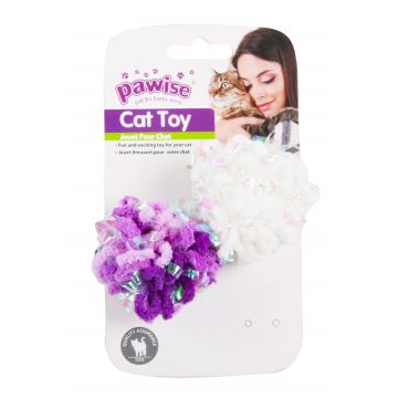 PAWISE Jucărie pentru pisici Minge Glitter Caddice, 6cm, 2buc