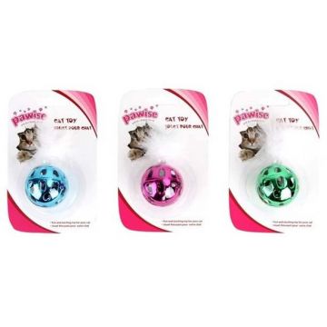 PAWISE Jucărie pentru pisici Minge metalică, diverse culori