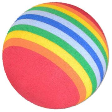 PAWISE Jucărie pentru pisici Minge moale, în culorile curcubeului, 3cm