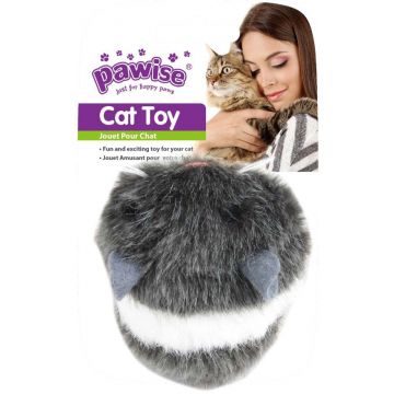 PAWISE Jucărie pentru pisici Şoricel interactiv, cu sfoară, 8cm