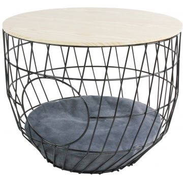 PAWISE Masă de cafea, cu pat pentru pisici, 50x50x40cm